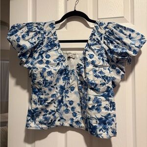 Cute Blue and White Top